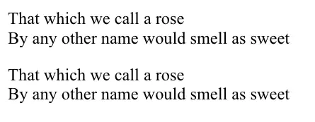 Example of Poetry as it might appear on a Web Page.