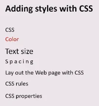 Adding styles with CSS.
