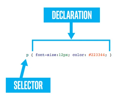 Selector and declaration.