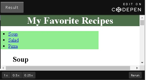 My Favorite Recipes web site.