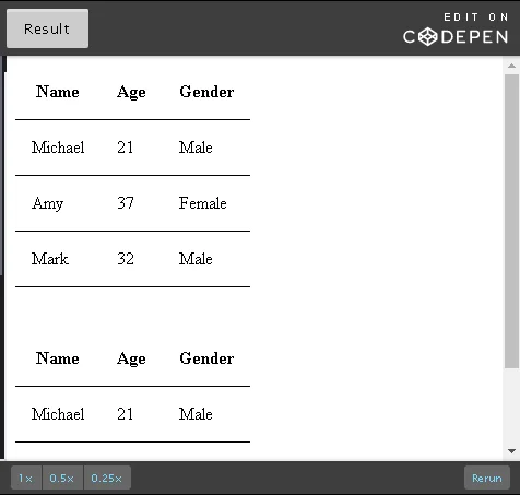 Hover. Using hover property over the tr (table row).